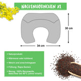 Wärmekissen Nackenhörnchen XL  |  Blumen  |  Anthrazit