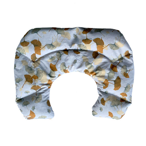 Wärmekissen Nackenhörnchen XL  |  Ginko-Blätter  |  Beige