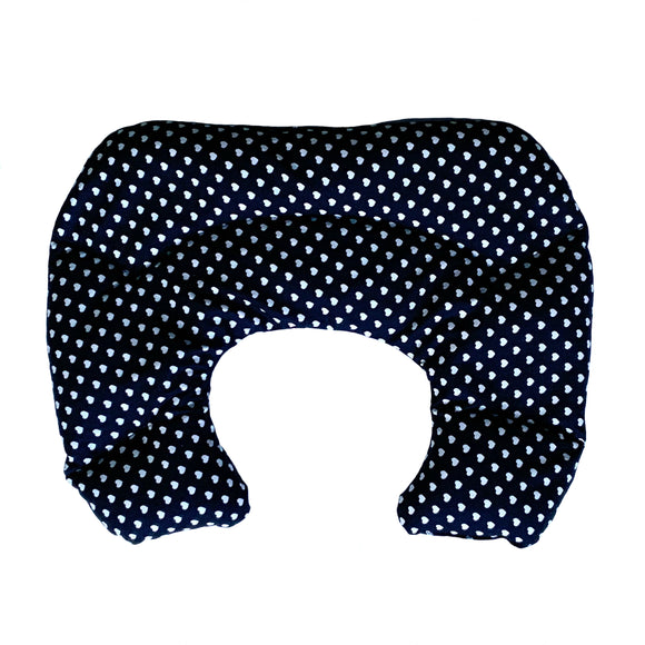 Wärmekissen Nackenhörnchen XL  |  Herzen  |  Dunkelblau