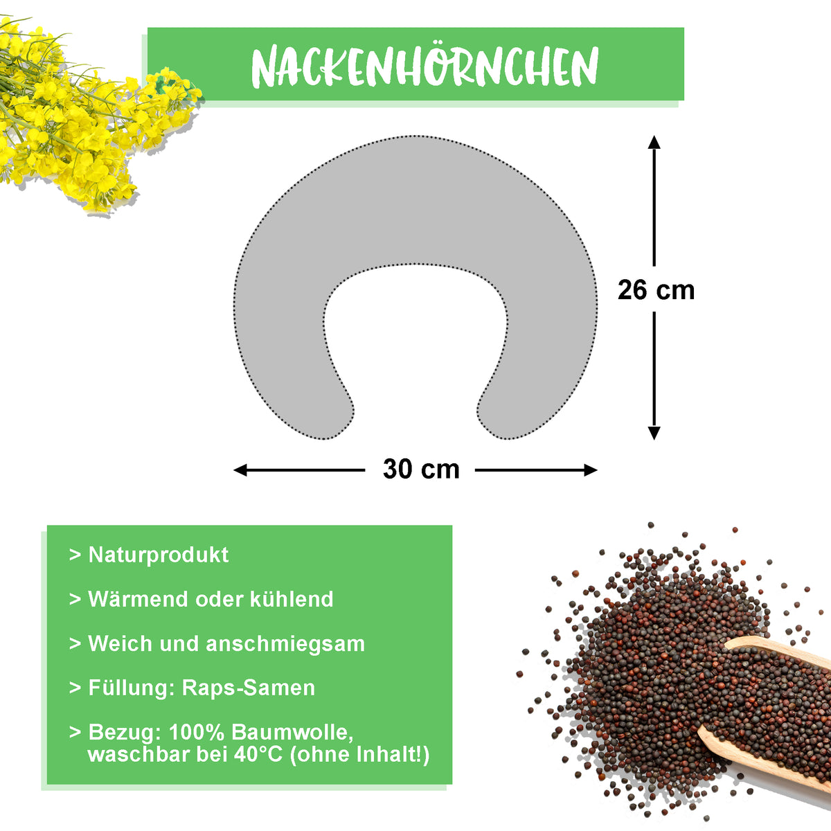 Wärmekissen Nackenhörnchen  |  Gepunktet  |  Rot
